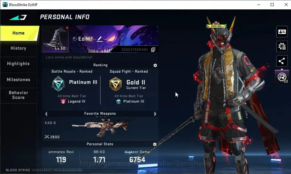Blood Strike Accounts ASIA|16 ULTRA[JET,RAN,UMP45,QBZ95,FAL,SCAR,AK47,Or image 2