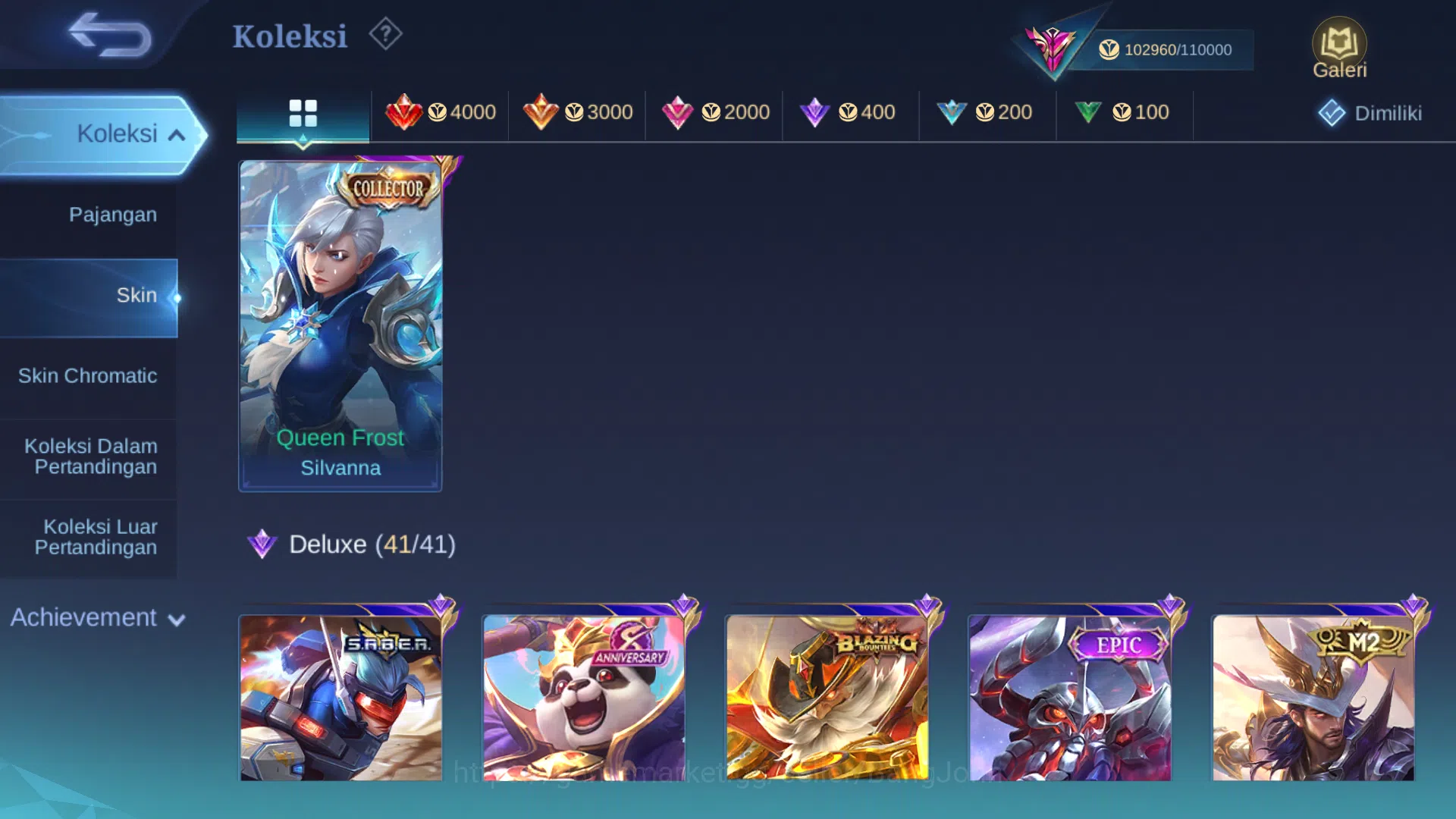 Mobile Legends: Bang Bang Accounts Others Hero 128 | Skin 342 | Legend Gusion | KOF Dyrroth, Guinevere, Karina | Collector 6
