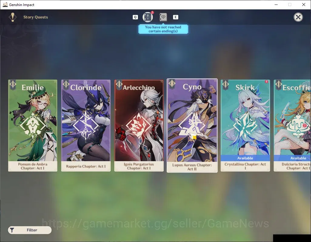 Genshin Impact Accounts Mid Game ASIA|AR 57|Hu Tao Pream Team 6 Limited 4(*5Weapon)|(Hu Tao 19