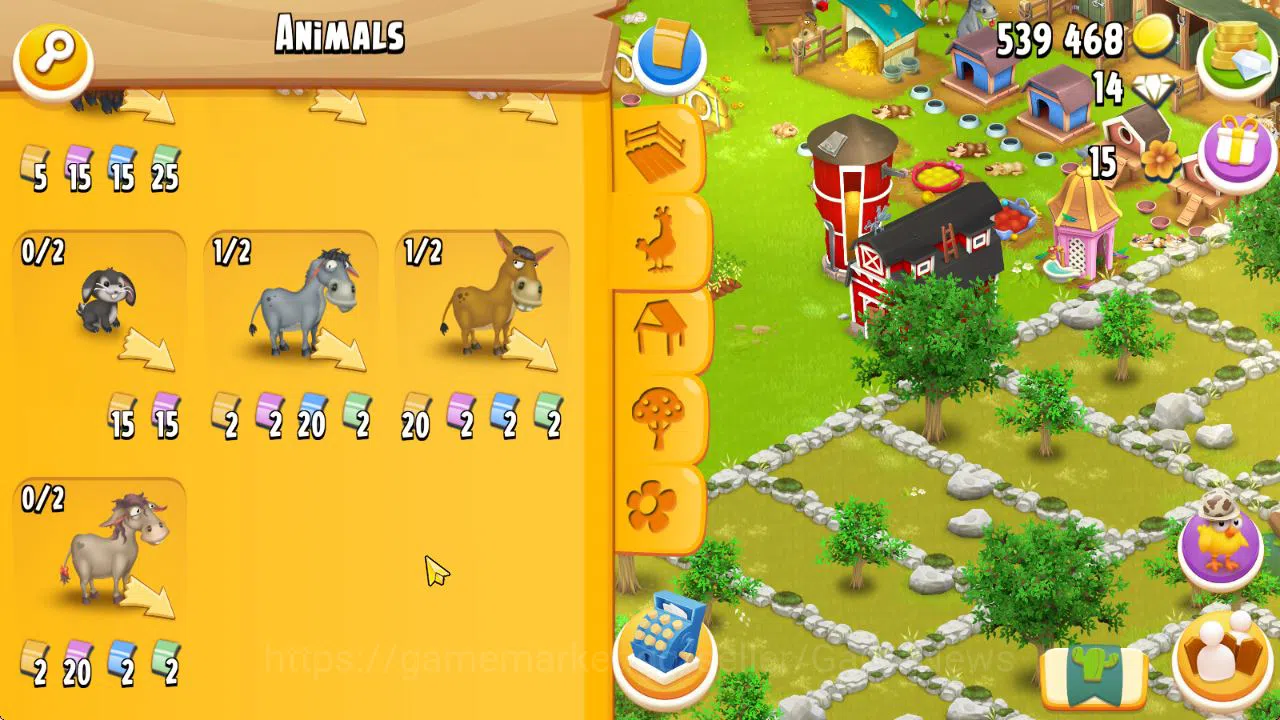 Hay Day Accounts Level 56|Barn Storage 3050 + Silo Storage 850|539K image 13