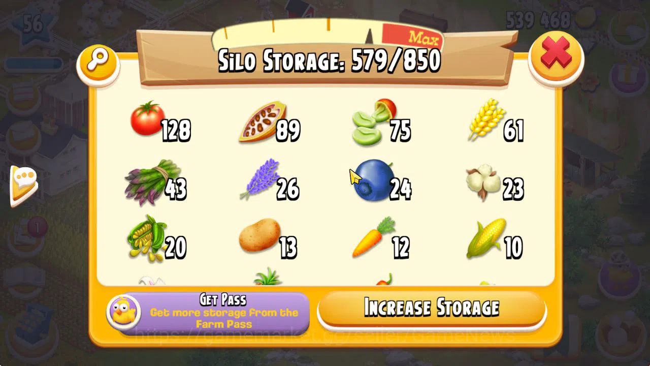 Hay Day Accounts Level 56|Barn Storage 3050 + Silo Storage 850|539K image 9