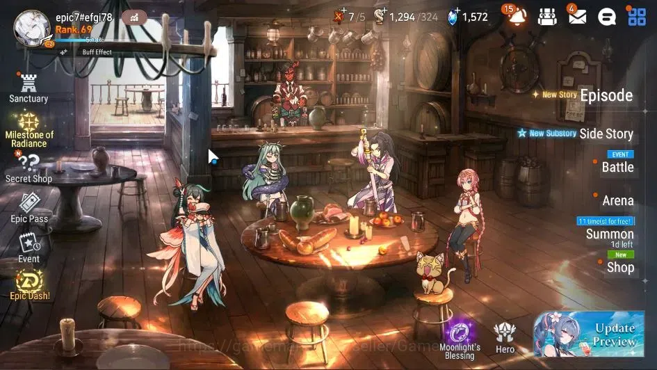Epic Seven Accounts High-End Global UnVerif|16 ML(Salome,LOTScales,Gras,ZIO,Etc)+PByblis,Setsuka,Rinak,etc|AUTO WB Hunt|1,5K 1