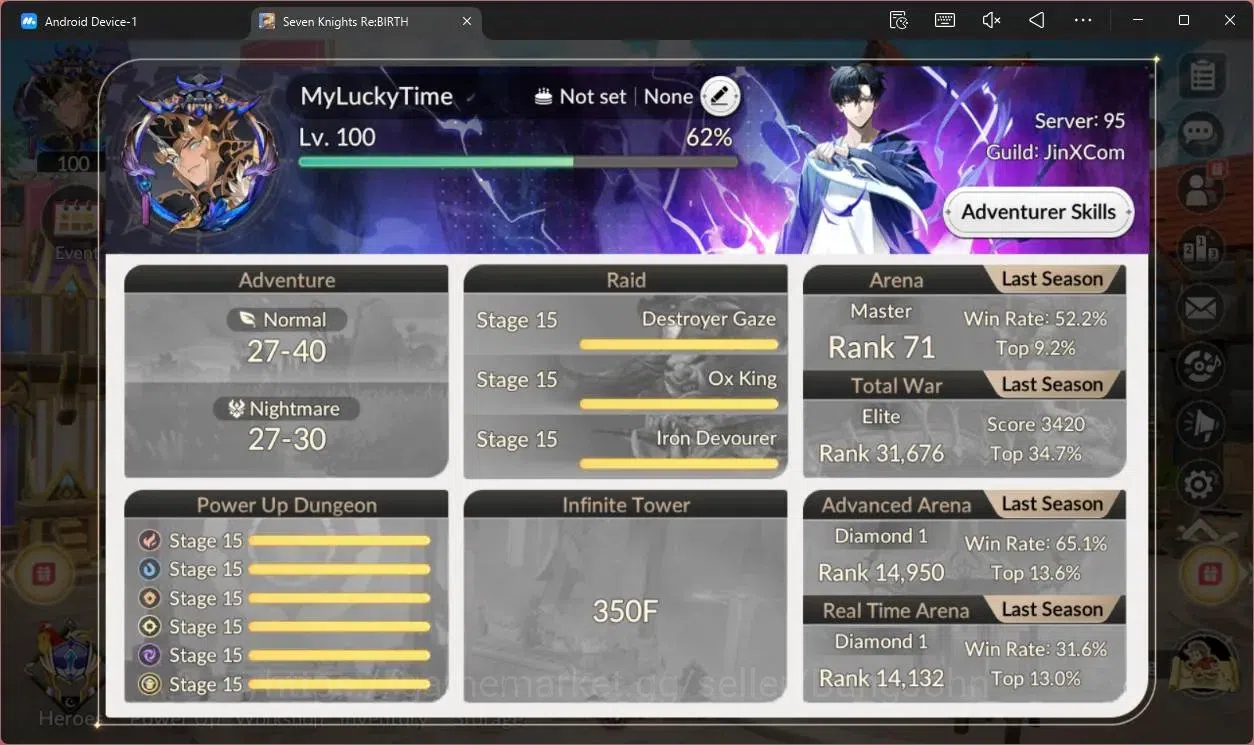 Seven Knights Re:Birth Accounts Global|Full EX7(Fai TC1,Melia TC1,Rosie TC1,Juri,G image 1