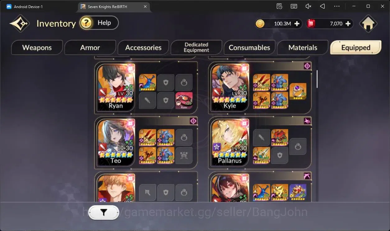 Seven Knights Re:Birth Accounts Global|Full EX7(Fai TC1,Melia TC1,Rosie TC1,Juri,G image 14