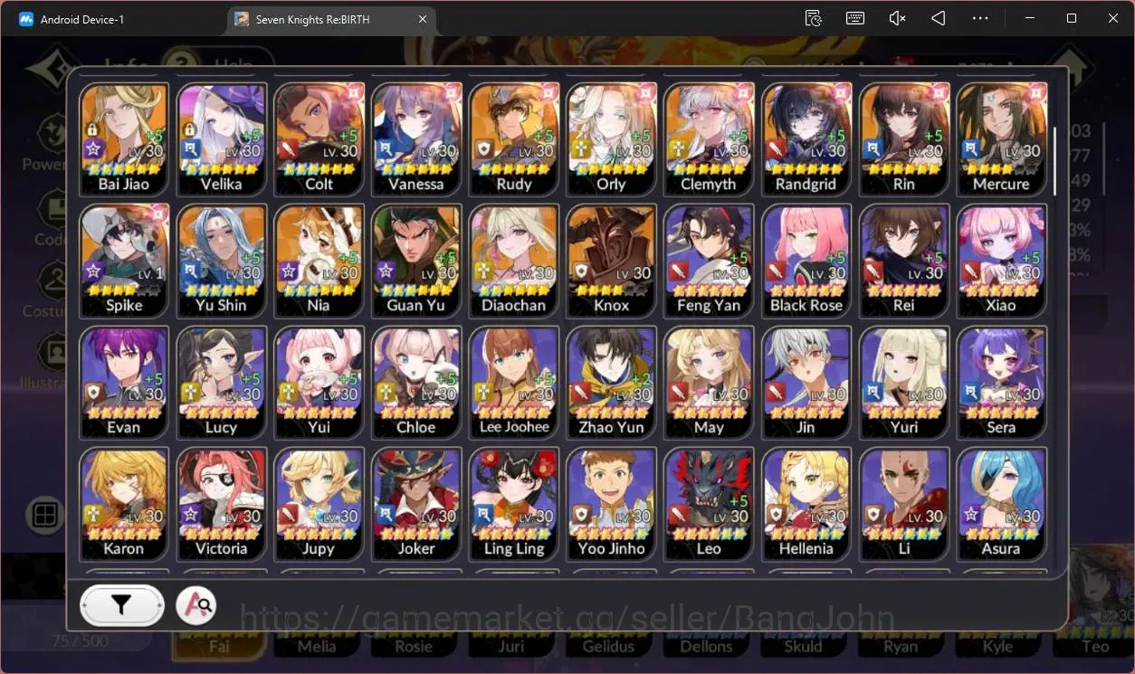 Seven Knights Re:Birth Accounts Global|Full EX7(Fai TC1,Melia TC1,Rosie TC1,Juri,G image 3