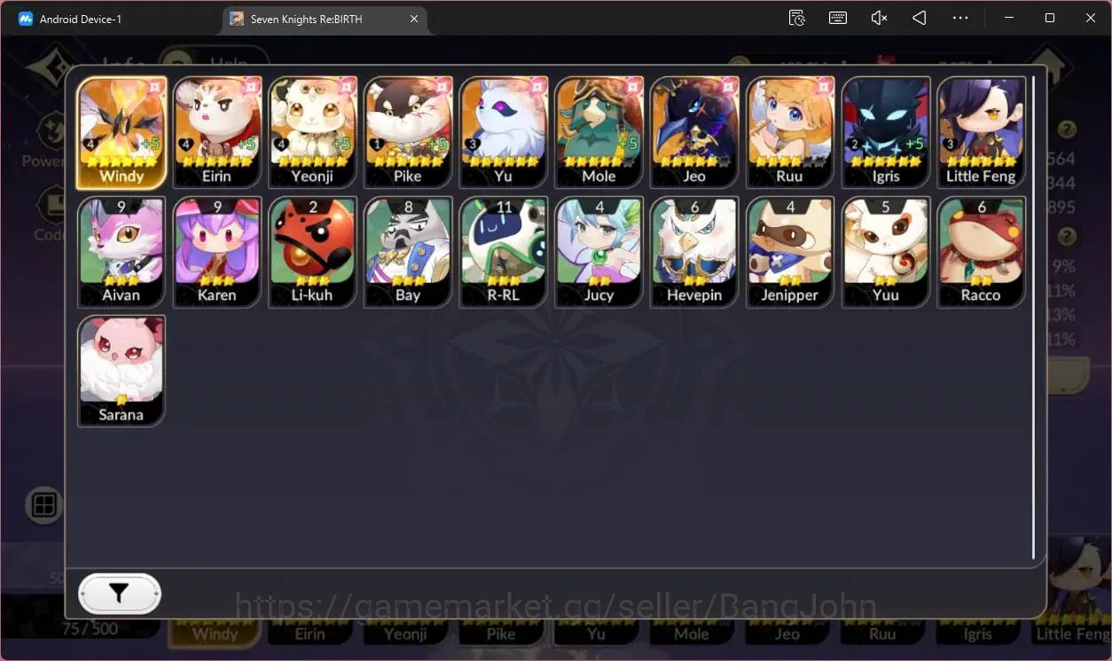 Seven Knights Re:Birth Accounts Global|Full EX7(Fai TC1,Melia TC1,Rosie TC1,Juri,G image 5
