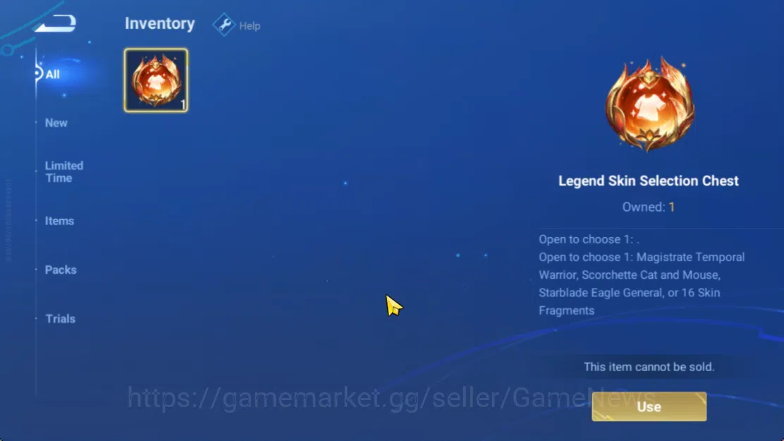 Honor of Kings Accounts Hero 7 |Starter with Legend Skin Selection Chest(D image 4