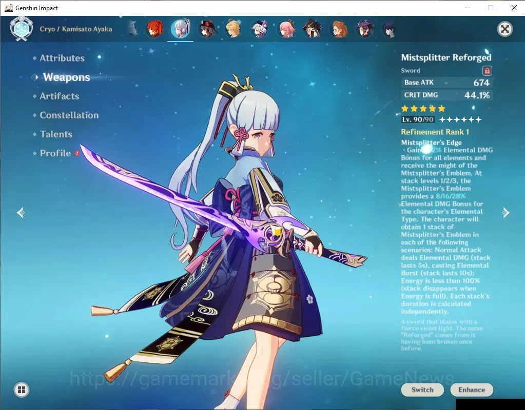 Genshin Impact Accounts Europe|AR56|10 Limited+4(*5Wep)|(Xiao,Ayaka)+Sign, image 5