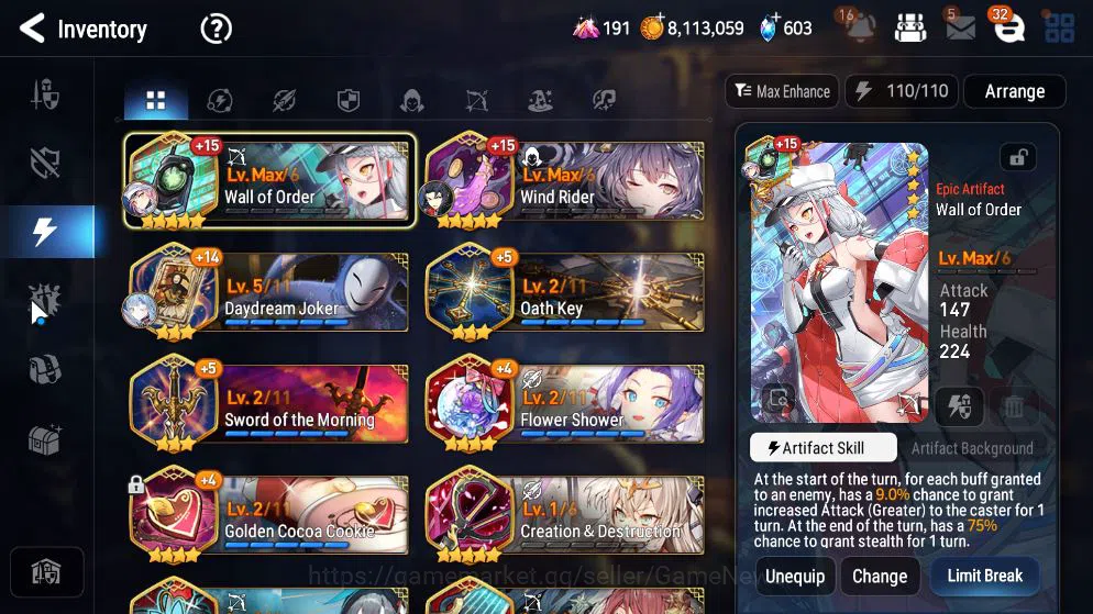 Epic Seven Accounts GLOBAL UNVERIF|NewEra|7ML(Salome,BArunka,NM Luna,R image 9
