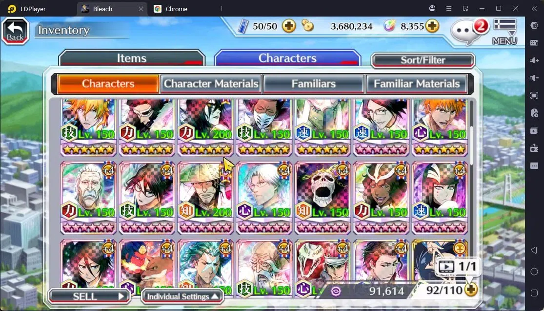 Bleach: Brave Souls Accounts Others Global | 8.3K Orb+FreshStory|Zangetsu Speed,Rangiku Swimsuit 23,Ichigo Kurosaki 14