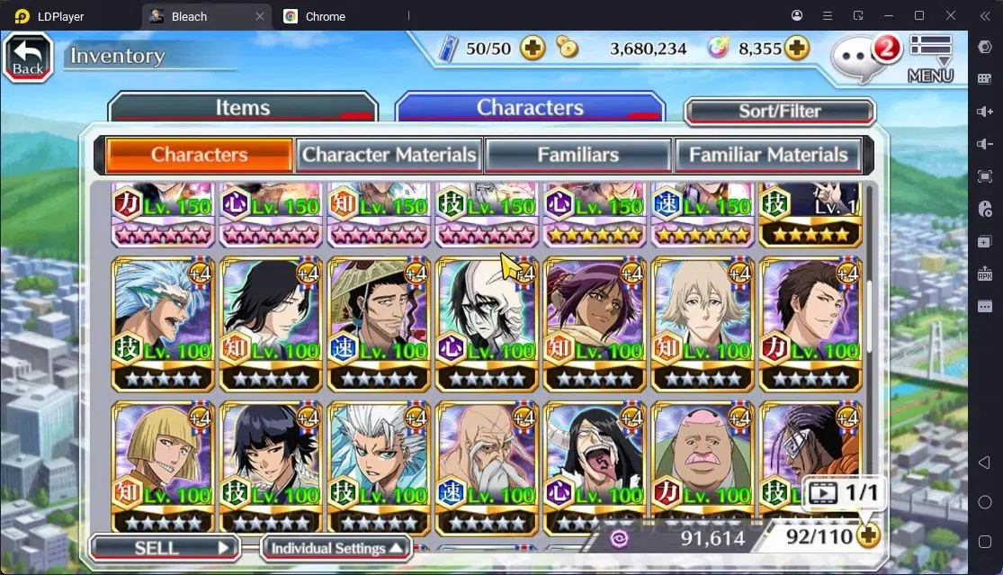 Bleach: Brave Souls Accounts Others Global | 8.3K Orb+FreshStory|Zangetsu Speed,Rangiku Swimsuit 23,Ichigo Kurosaki 15