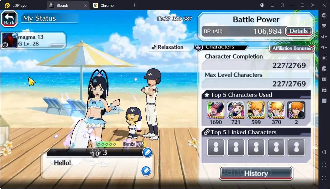 Bleach: Brave Souls Accounts Others Global | 8.3K Orb+FreshStory|Zangetsu Speed,Rangiku Swimsuit 23,Ichigo Kurosaki 3