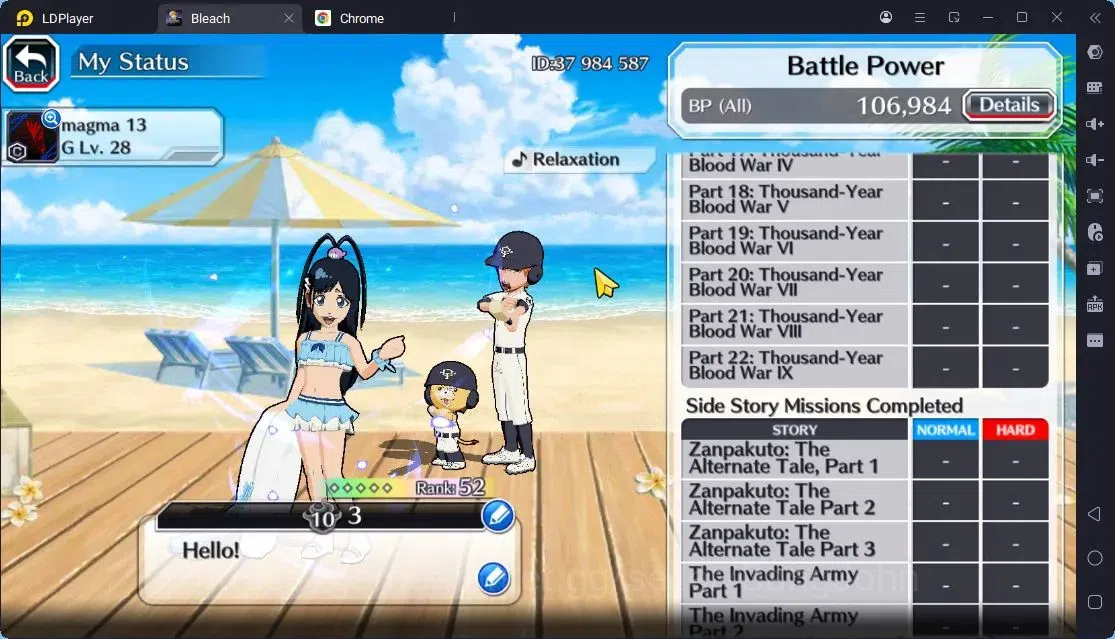 Bleach: Brave Souls Accounts Others Global | 8.3K Orb+FreshStory|Zangetsu Speed,Rangiku Swimsuit 23,Ichigo Kurosaki 5
