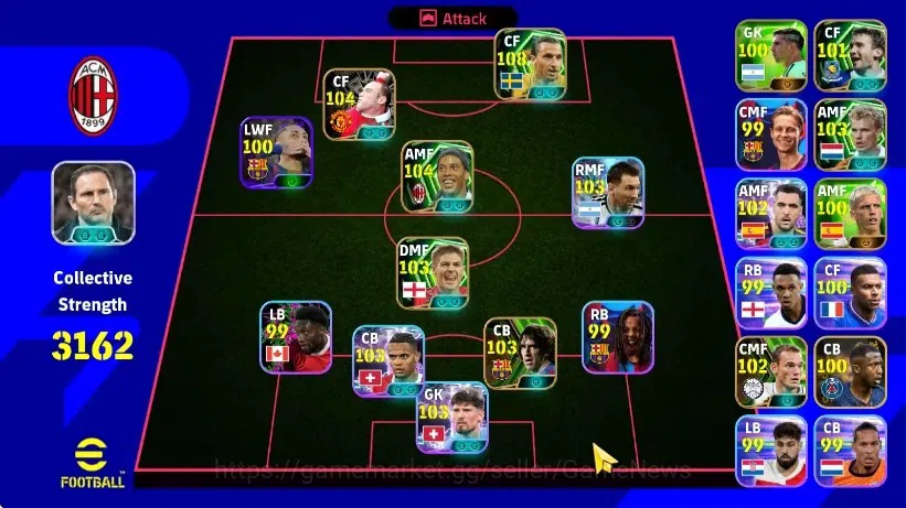 eFootball Accounts Legends & Iconic Players Android|Epic Zlatan Ibrahimovic,Wayne Rooney,Ronaldinho Gaucho,Steven 1