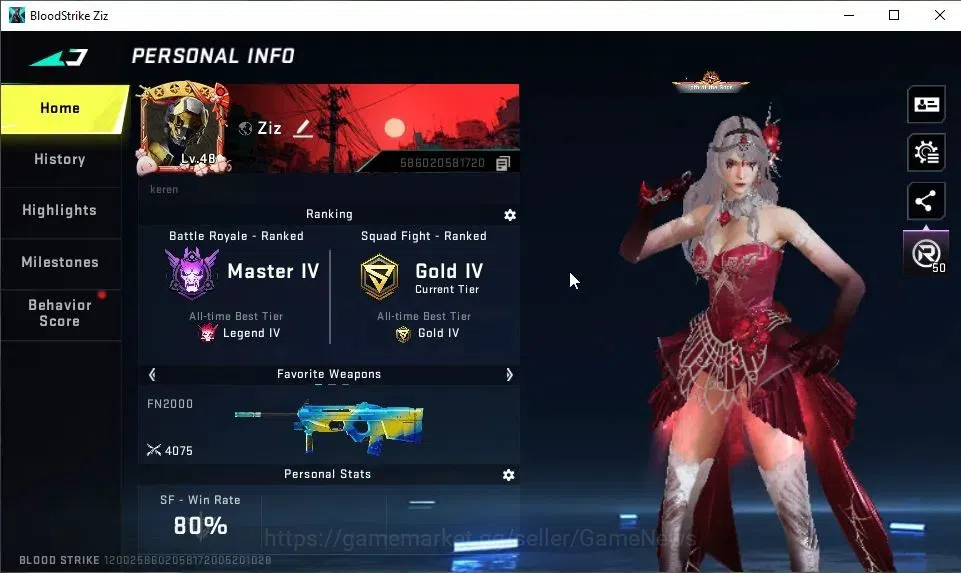 Blood Strike Accounts ASIA|ETERNAL Desert Eagle-Scorpius|Melee UL Talon  image 2