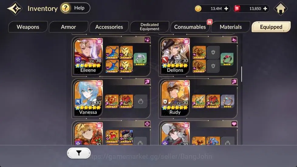 Seven Knights Re:Birth Accounts Global | 1 EX7 Melia | 10 TC6 Skuld, Ryan, Kyle, L image 11