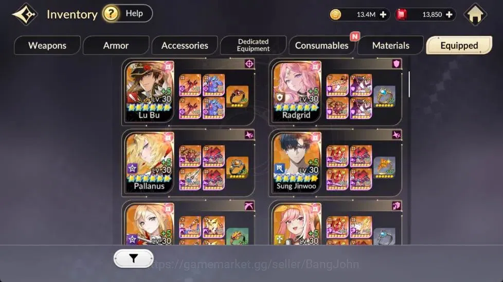 Seven Knights Re:Birth Accounts Global | 1 EX7 Melia | 10 TC6 Skuld, Ryan, Kyle, L image 14