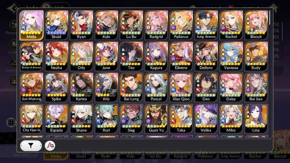 Seven Knights Re:Birth Accounts Global | 1 EX7 Melia | 10 TC6 Skuld, Ryan, Kyle, L image 19