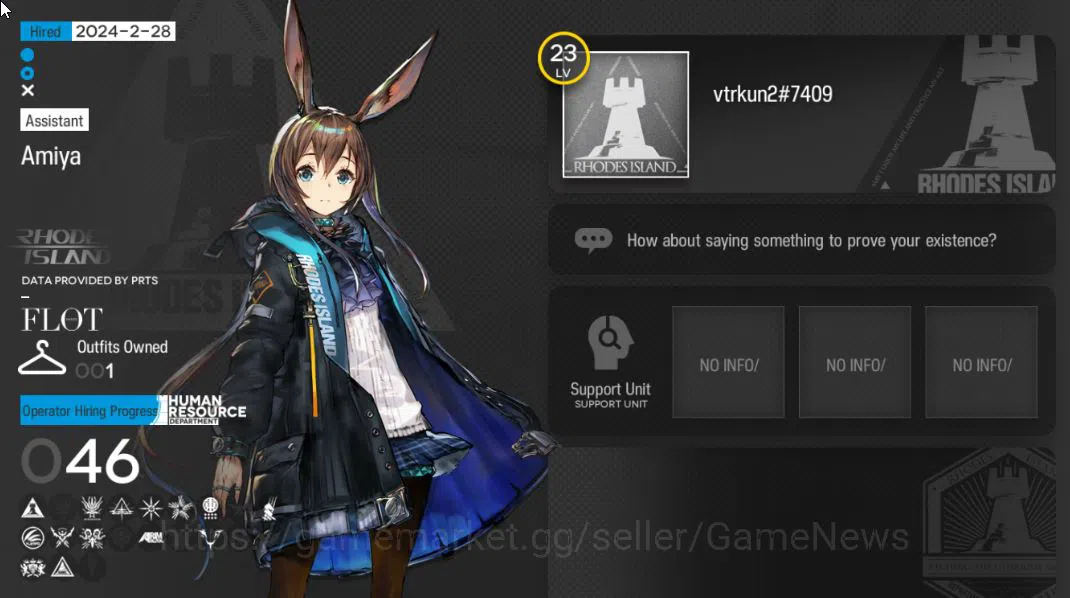 Arknights Accounts Lv 23|46 OP + 1 Skin| Starter | Wis'adel + 72920 O image 2
