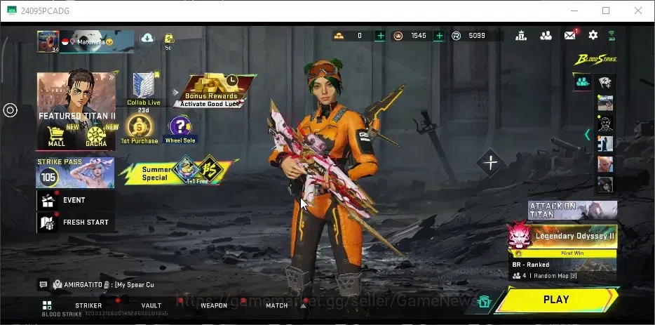 Blood Strike Accounts Collab Skin ASIA|Collab Tokyo Revenger HK416,FN2000,MCX,Jack|9 Ultra 1
