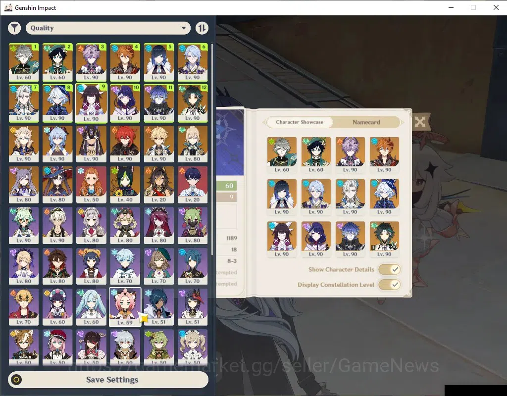 Genshin Impact Accounts ASIA|AR60|15 Limited + 11(*5Weapon)|Flins,Columbin image 1