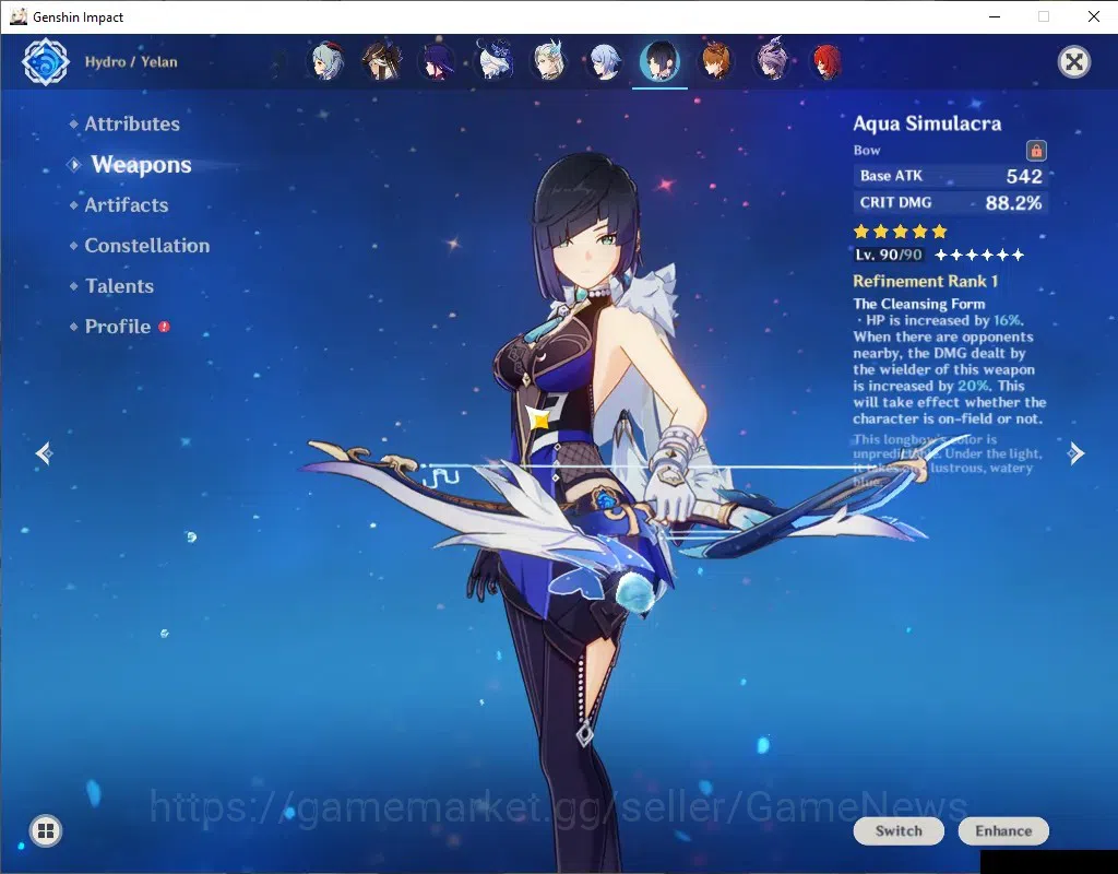 Genshin Impact Accounts ASIA|AR60|15 Limited + 11(*5Weapon)|Flins,Columbin image 5