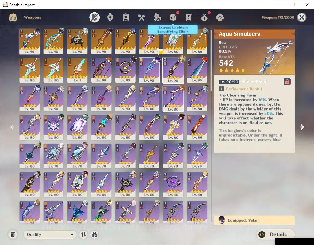 Genshin Impact Accounts ASIA|AR60|15 Limited + 11(*5Weapon)|Flins,Columbin image 7
