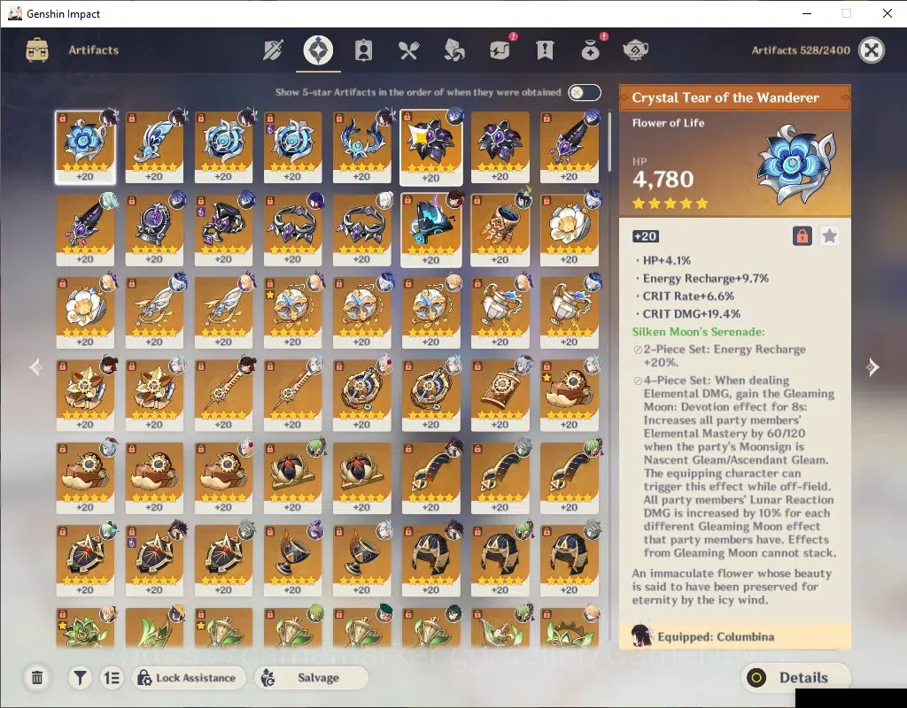 Genshin Impact Accounts ASIA|AR60|15 Limited + 11(*5Weapon)|Flins,Columbin image 8