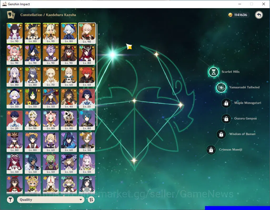 Genshin Impact Accounts Mid Game ASIA|AR 57|12 Limited +7(5*Weapon)|[KazuhaC2,HutaoC1,Varesa,]+Sign|3Skin|MC Female|Take 3