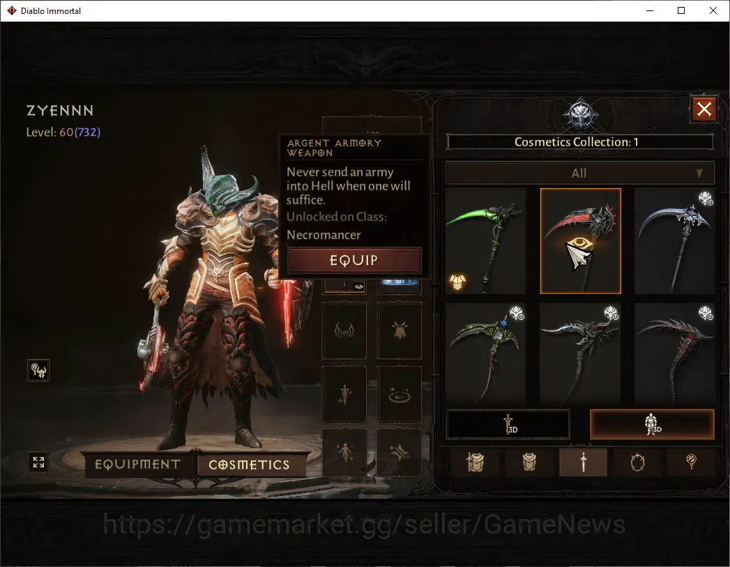 Diablo Immortal Accounts Europe-Sescheron|CS ON|Lv60(732)|Necromancer|42k C image 10