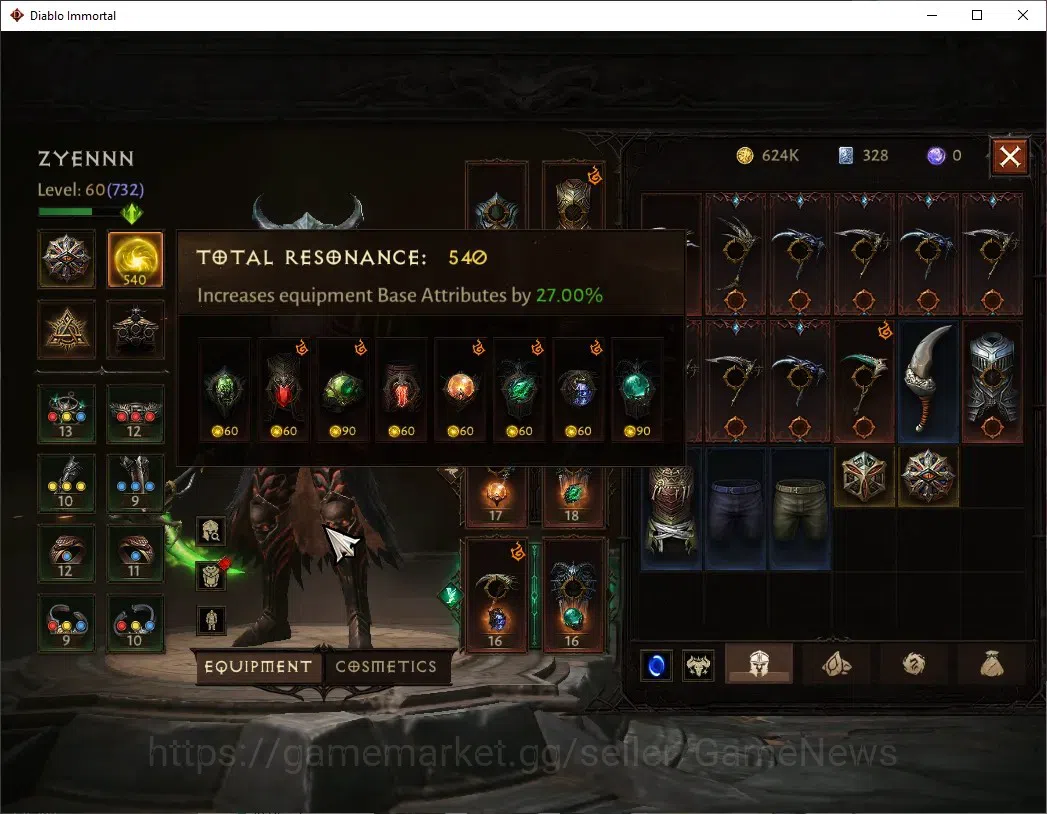 Diablo Immortal Accounts Europe-Sescheron|CS ON|Lv60(732)|Necromancer|42k C image 4