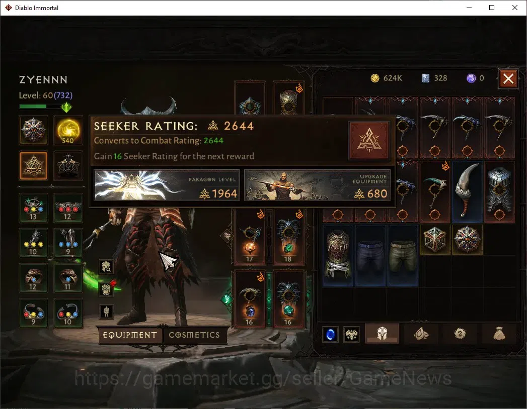 Diablo Immortal Accounts Europe-Sescheron|CS ON|Lv60(732)|Necromancer|42k C image 5