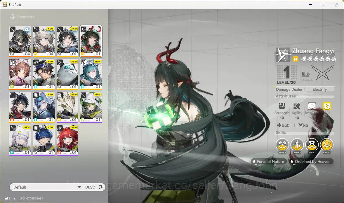 Arknights: Endfield Accounts ASIA|Fresh starter|1 limit| Zhuang Fangyi, Ardelia image 12