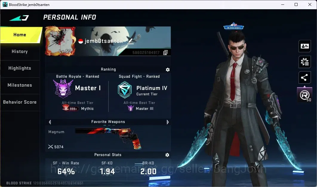 Blood Strike Accounts ASIA | 2 7DS: AK47,Kar98k|2 AOT: KAG-6,FAL|1 ULTRA image 1
