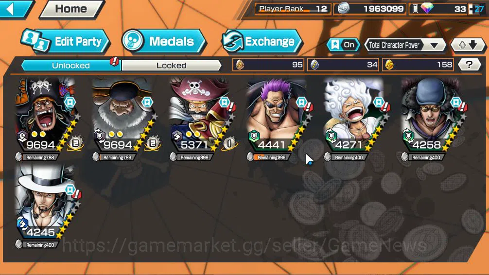 One Piece Bounty Rush Accounts Global|7 EX|TFE Marshal D.Teach,5 Elder St.Saturn, image 5