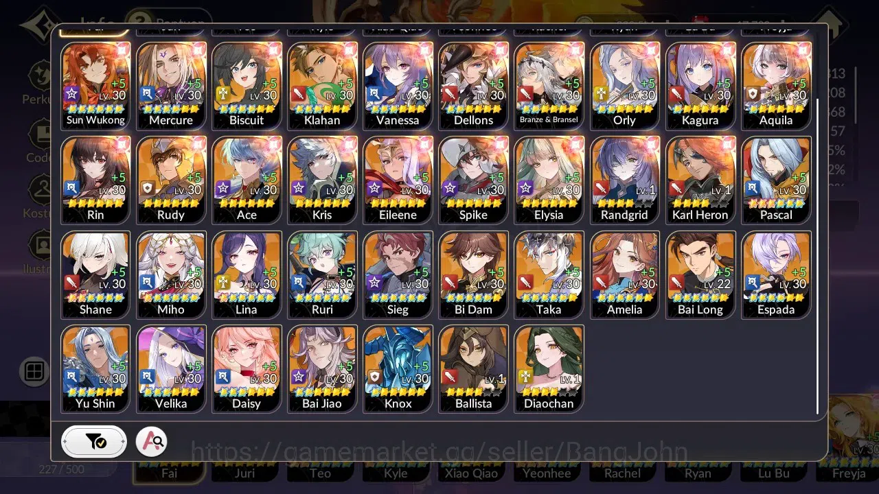 Seven Knights Re:Birth Accounts Global | 2 EX7 Fai,Juri |39TC6 Teo,Kyle,Yeonhee,Ra image 14