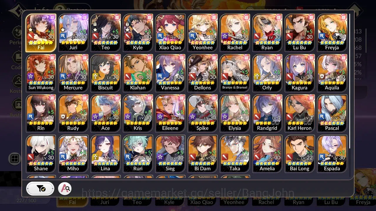 Seven Knights Re:Birth Accounts Global | 2 EX7 Fai,Juri |39TC6 Teo,Kyle,Yeonhee,Ra image 15