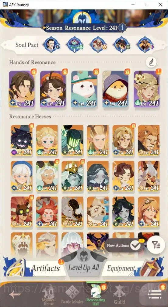 AFK Journey Accounts GLOBAL S460|Ready Gacha|6 Hero Selector|28 S Char[ image 1