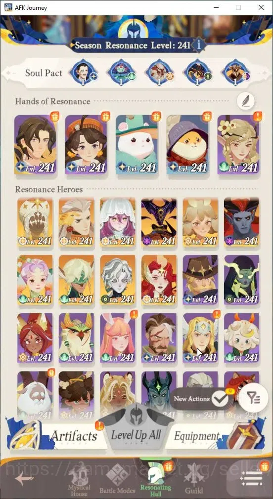 AFK Journey Accounts GLOBAL S460|Ready Gacha|6 Hero Selector|28 S Char[ image 2