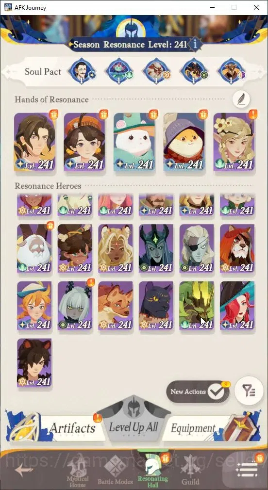 AFK Journey Accounts GLOBAL S460|Ready Gacha|6 Hero Selector|28 S Char[ image 3