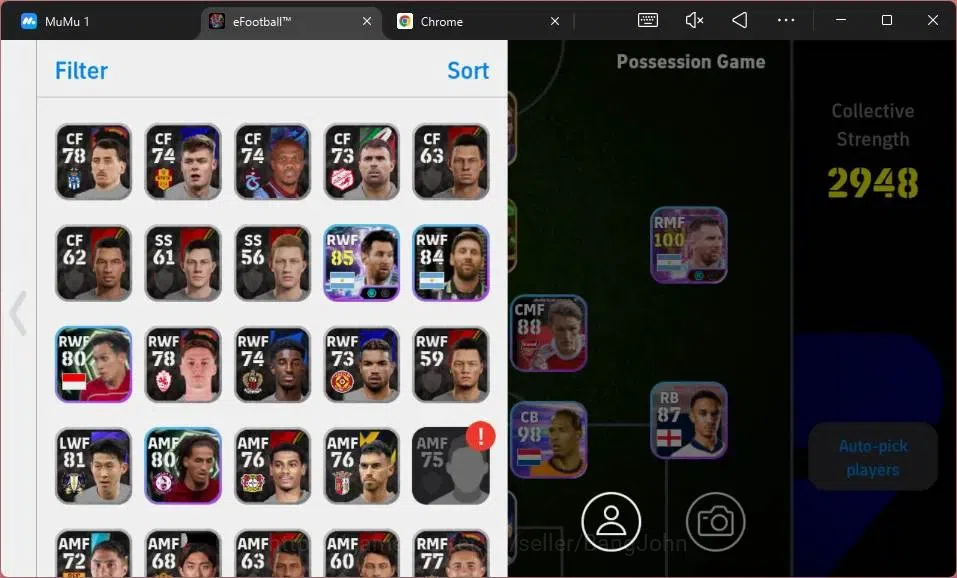 eFootball Accounts Android|PW 2948|Bigtime Kvaratskhella|SHW Huijsen, image 1