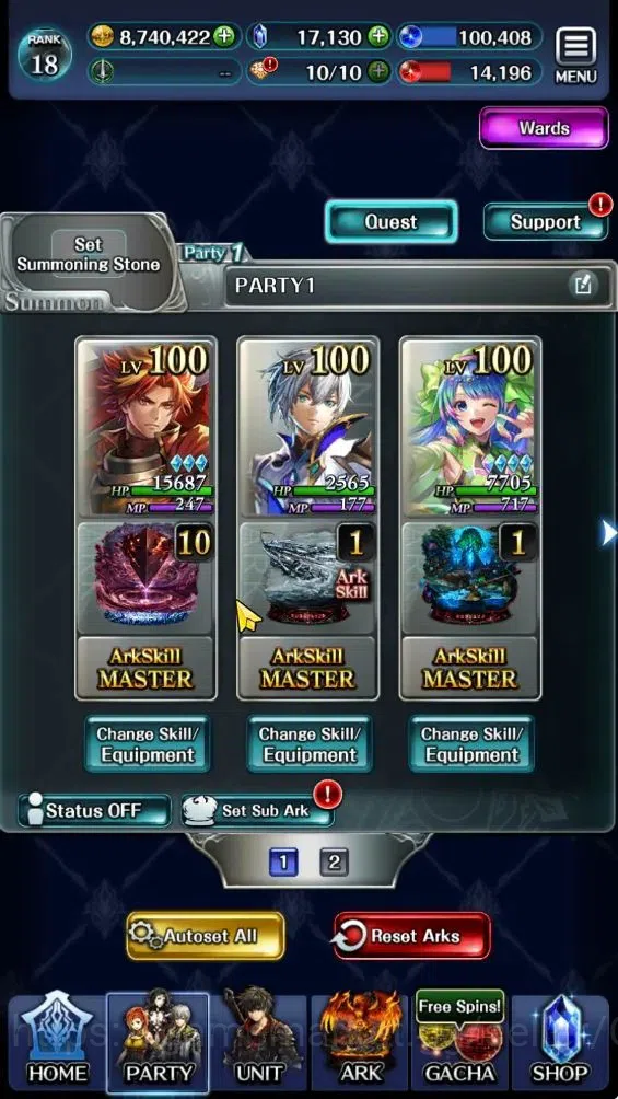 Last Cloudia Accounts Endgame GLOBAL|17K Cryst|Collab (TilithA4,VargasA3,JoshuaA3,Rena L,Arngrim)+(SM Sera,ArchB 12