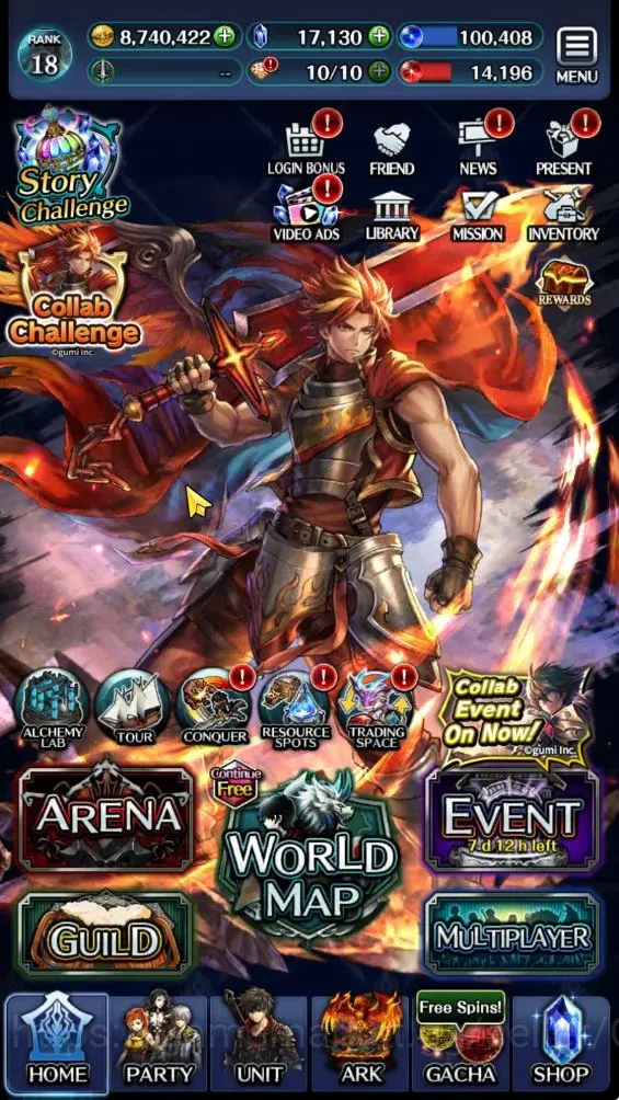 Last Cloudia Accounts Endgame GLOBAL|17K Cryst|Collab (TilithA4,VargasA3,JoshuaA3,Rena L,Arngrim)+(SM Sera,ArchB 13