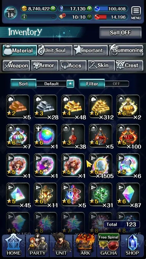 Last Cloudia Accounts Endgame GLOBAL|17K Cryst|Collab (TilithA4,VargasA3,JoshuaA3,Rena L,Arngrim)+(SM Sera,ArchB 16