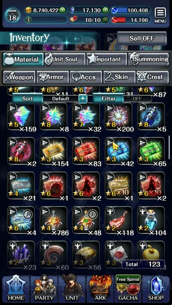 Last Cloudia Accounts Endgame GLOBAL|17K Cryst|Collab (TilithA4,VargasA3,JoshuaA3,Rena L,Arngrim)+(SM Sera,ArchB 17