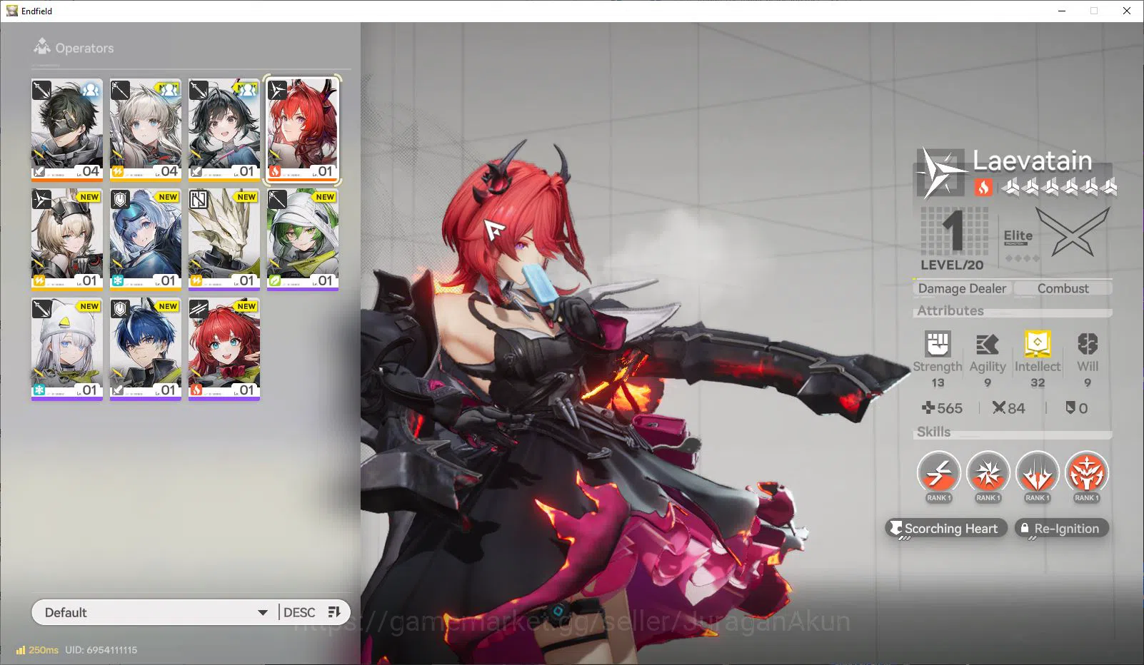 NA/EU LVL 2 |Fresh Starter Laevatain 4 SR + 20 BHHP + 1x NWHHP + 2200 Oroberyl|Male MC|Log Gryplink|Take Mail|CheckSS(END1030) Arknights: Endfield Accounts NA/EU LVL 2 |Fresh Starter Laevatain 4 SR + 20 BHH image 1