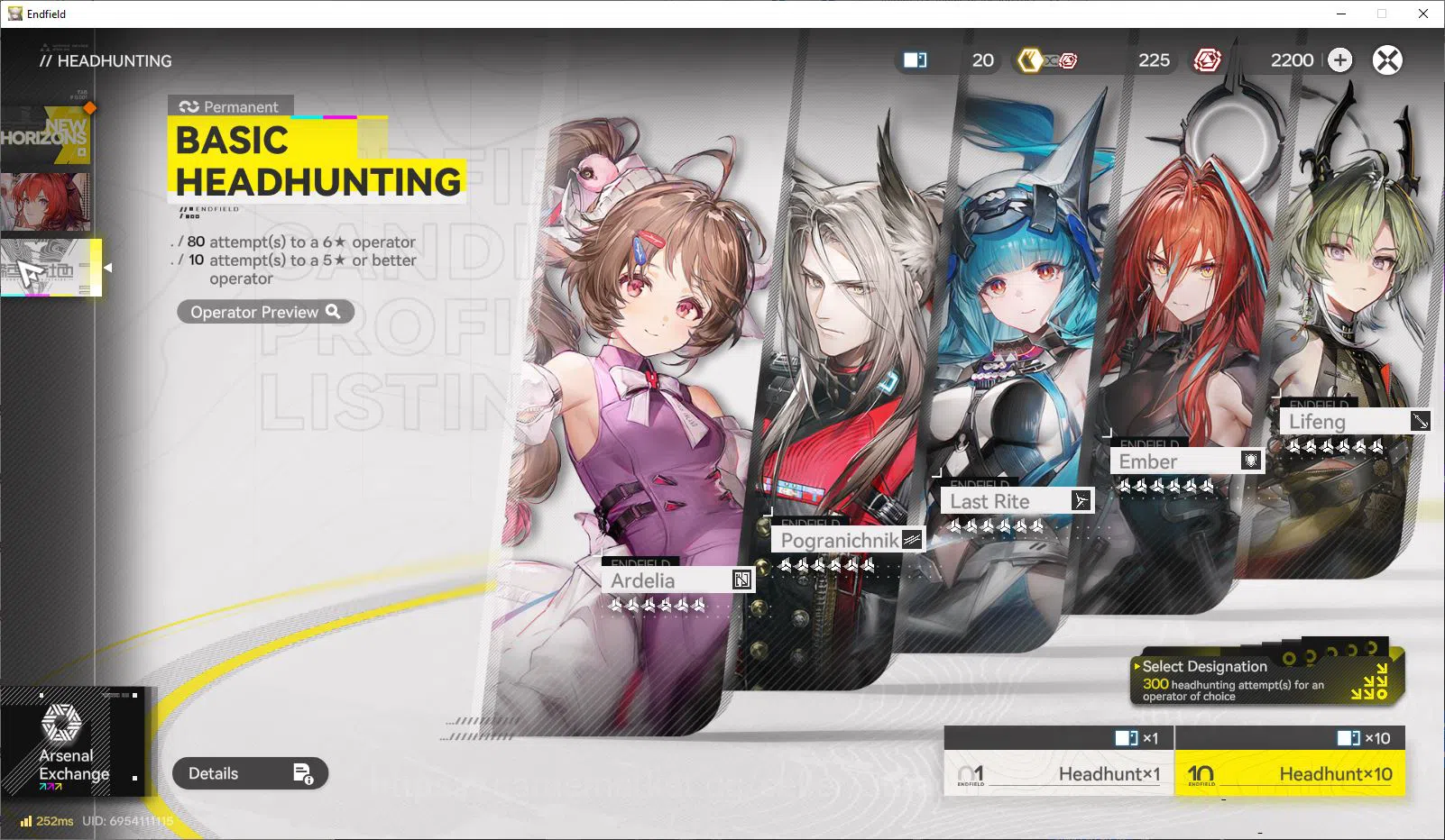 Arknights: Endfield Accounts NA/EU LVL 2 |Fresh Starter Laevatain 4 SR + 20 BHHP + 1x NWHHP + 2200 Oroberyl|Male MC|Log 5