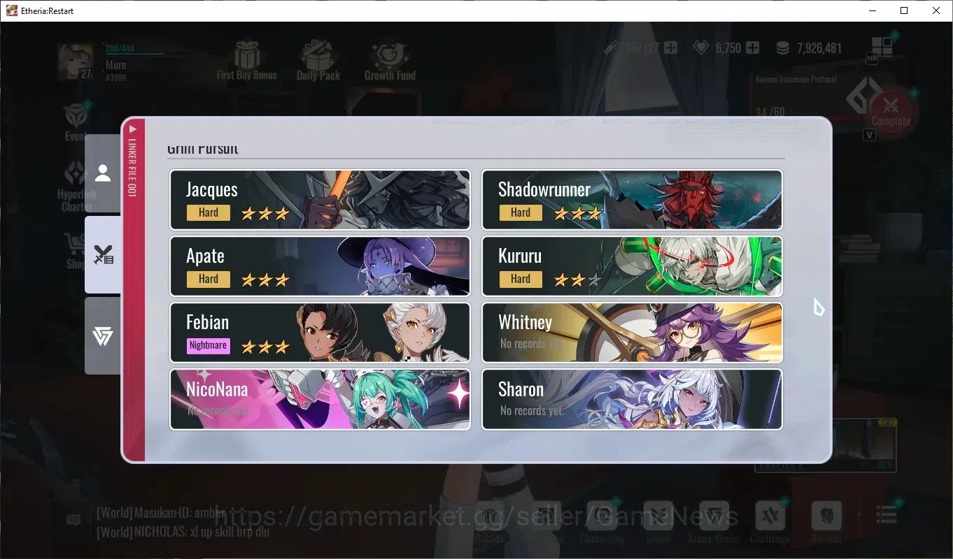 Etheria: Restart Accounts EUROPE-S22|Lv27|6K Crystal|14 SSR[Lian,Plume,Xuan image 10
