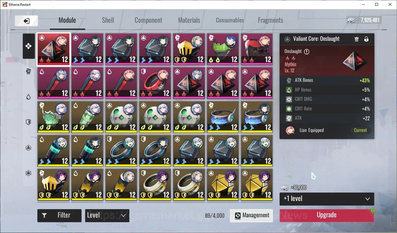 Etheria: Restart Accounts EUROPE-S22|Lv27|6K Crystal|14 SSR[Lian,Plume,Xuan image 12