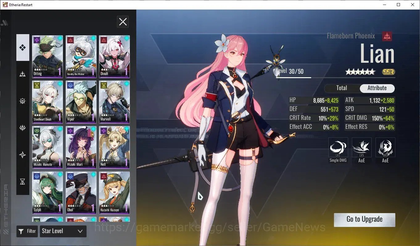 Etheria: Restart Accounts EUROPE-S22|Lv27|6K Crystal|14 SSR[Lian,Plume,Xuan image 5